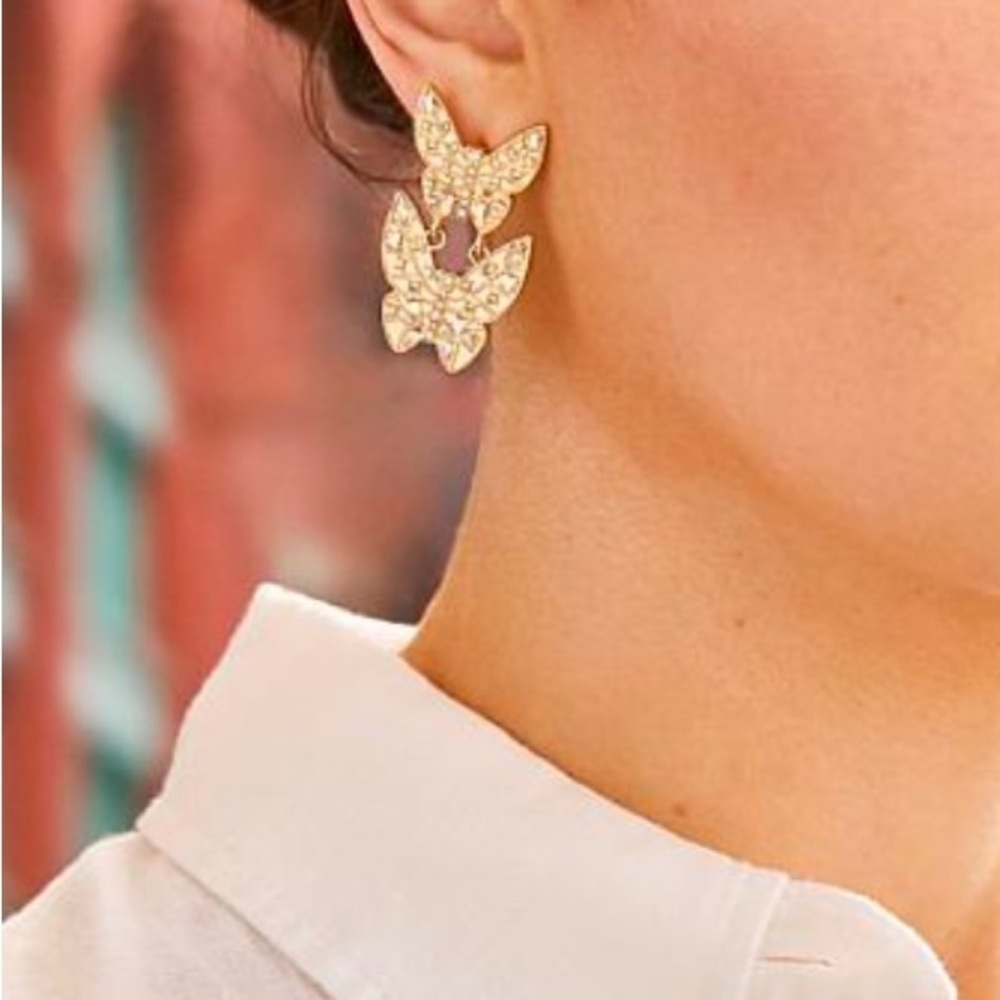 BAUBLEBAR Butterfly Statement Drop Earrings